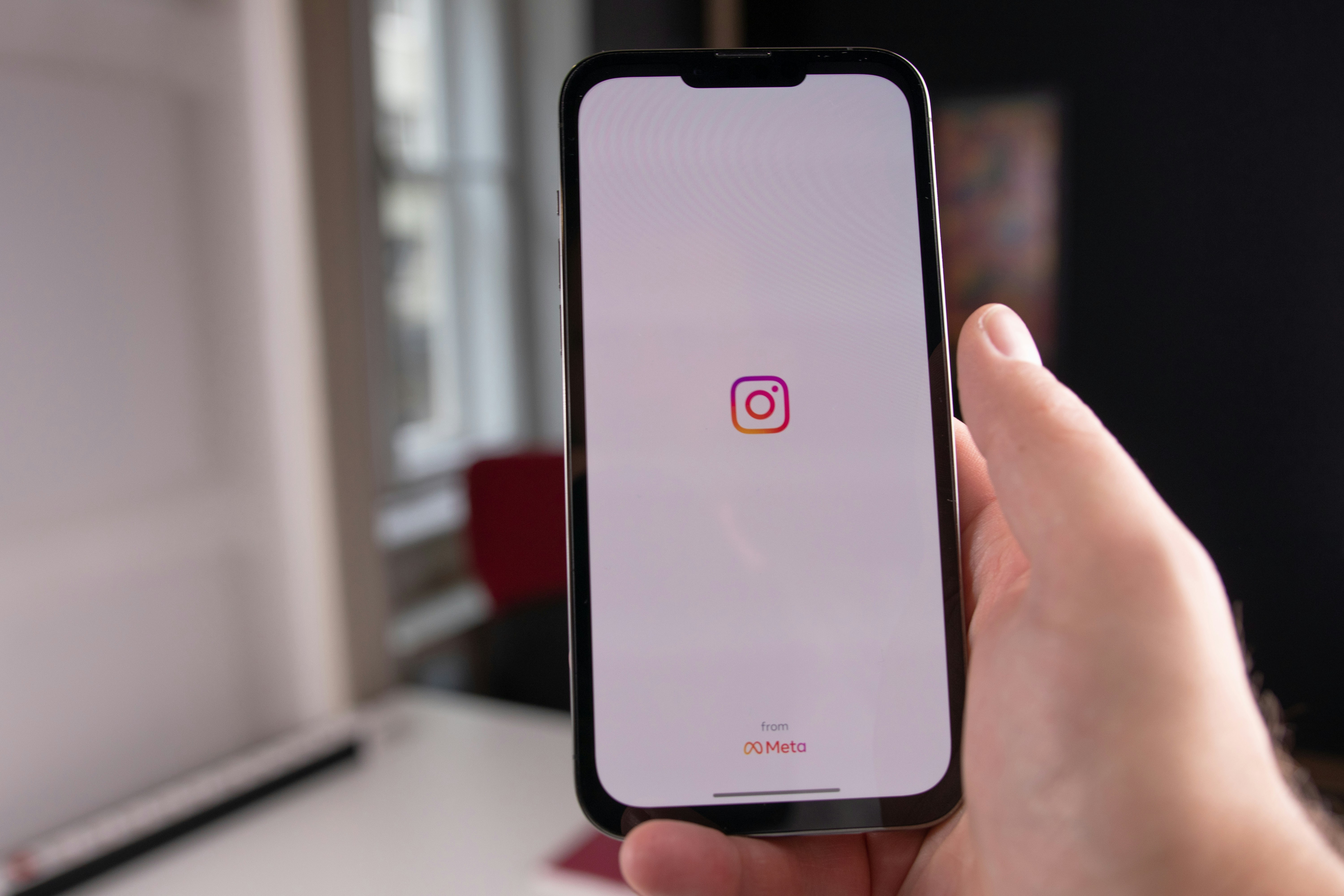 Instagram logo on an iphone 13 pro max screen (Meta)